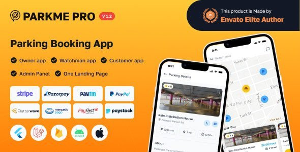 ParkMePRO 1.2.0 – Flutter Complete Car Parking App with Owner and WatchMan app Free Download