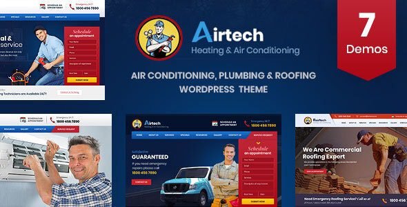 Airtech 3.4.0 - Plumber, HVAC & Repair WordPress Theme