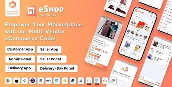 eShop 2.9.0 – Multi Vendor eCommerce App & eCommerce Vendor Marketplace Flutter App Free Download