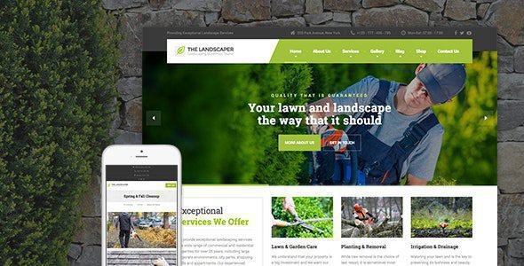 The Landscaper WordPress Theme - Lawn & Landscaping WP Theme