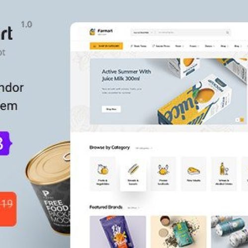 Farmart 1.15.0 – Single or Multivendor Laravel eCommerce System Free Download