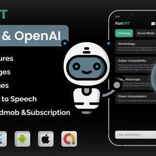 FlutGpt 2.2 – ChatGPT Flutter Full Application | Art Generator | ADMOB | Subscription Plan Free Download