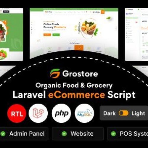 GroStore 2.1.0 – Food & Grocery Laravel eCommerce with Admin Dashboard Free Download