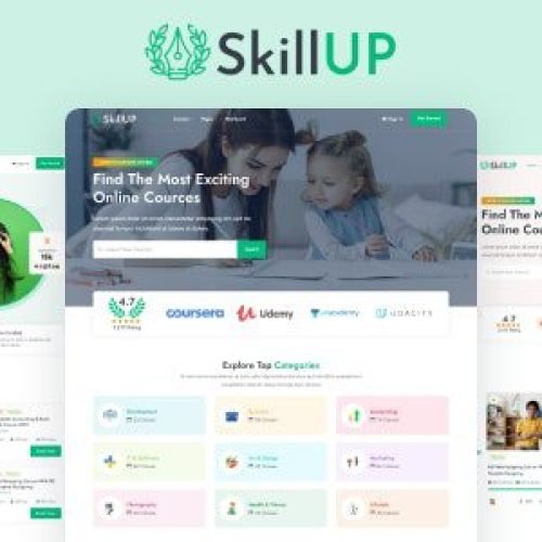 SkillUp 1.0.18 – Online Education WordPress Theme Free Download