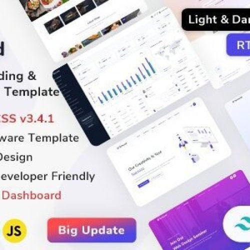 Techwind 2.2.0 – Tailwind CSS Multipurpose App, Saas & Software Landing & Admin Dashboard Template Free Download