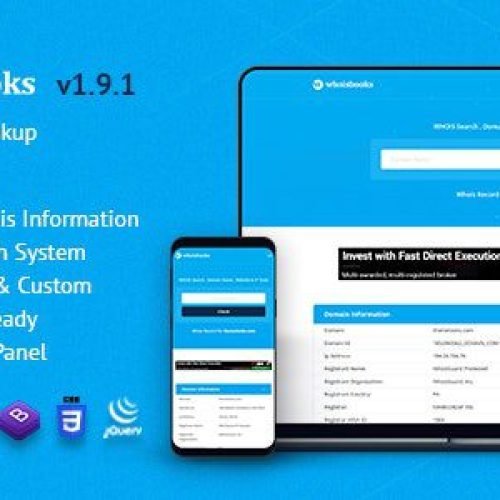 WhoisBooks 1.9.1 – Domain Whois Lookup PHP Script Free Download