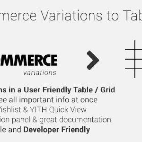 Woocommerce Variations to Table – Grid 1.5.1 Free Download